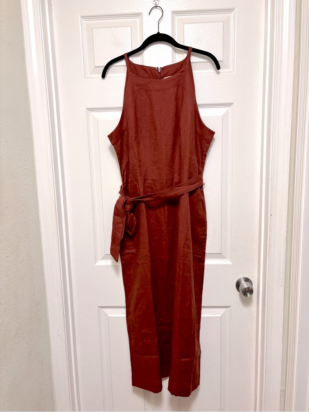 NWT BODEN Rosa Halter Linen Midi Dress in Burnt Orange - Picture 7 of 12